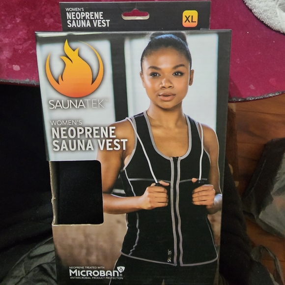 SaunaTek Women's Sauna Sweat Suit Vest for Exercise and Heat Training, Neoprene - Picture 9 of 11